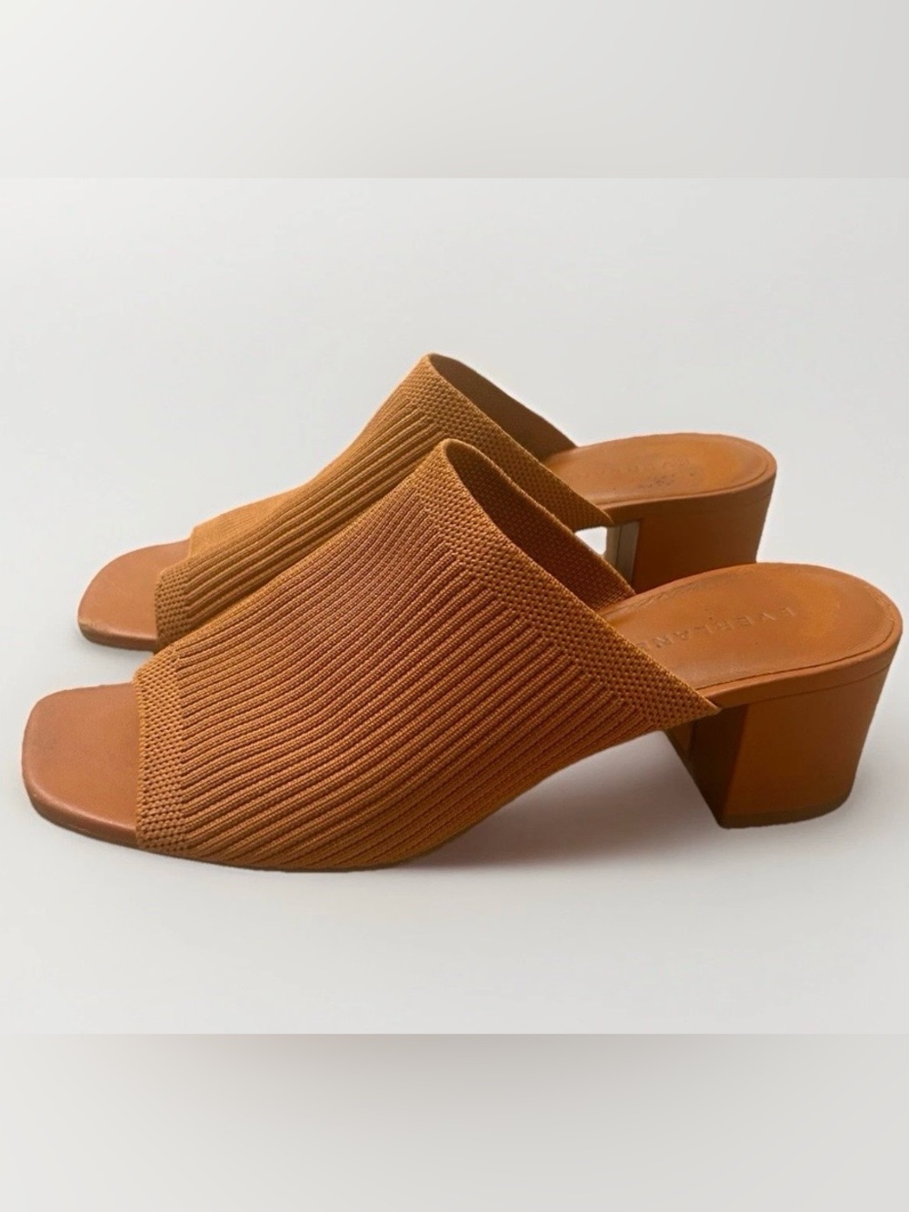Everlane Sandals Glove Mule ReKnit Rust Tan  Women Sz 7 Resort Modern Boho